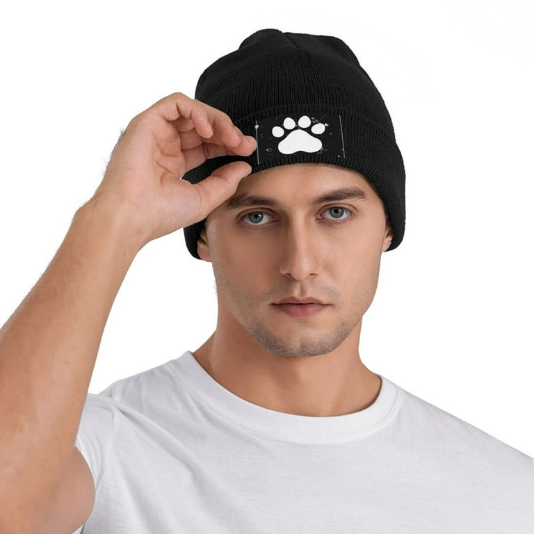 ZICANCN Knit Beanie Hat Dog Paws Winter Cap Soft Warm Classic Hats for Men Women Boho Art Minimalism Walmart