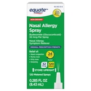 Equate Allergy Relief 24 Hour Non-Drowsy Budesonide Nasal Spray 32mcg, 120 sprays