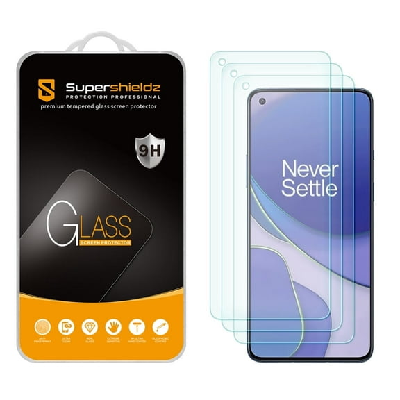 [3-Pack] Supershieldz for OnePlus 9 5G/ OnePlus 9 Tempered Glass Screen Protector, Anti-Scratch, Anti-Fingerprint, Bubble Free