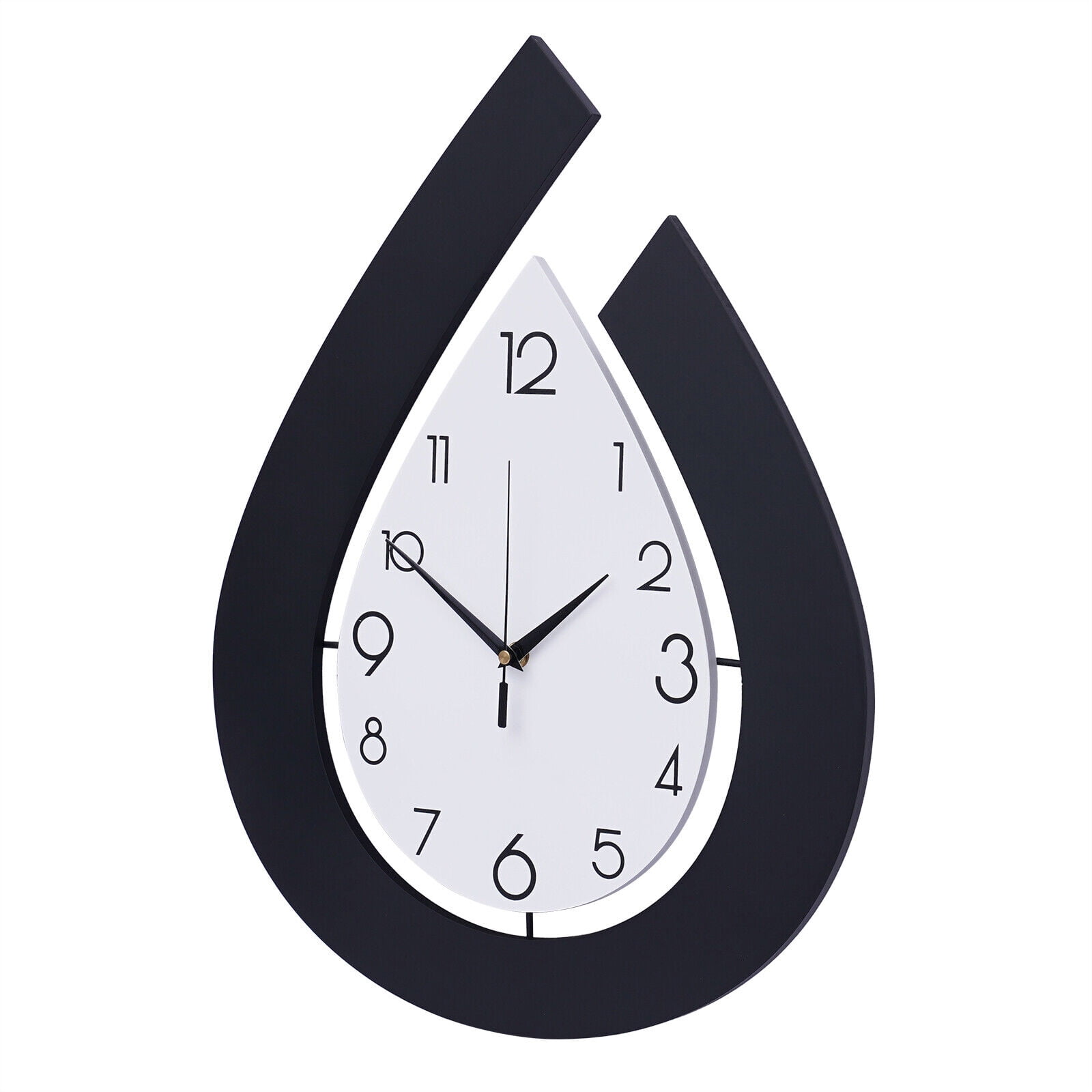 DENEST Modern Silent Wall Clock with Pendulum for Stylish Living Room Decor