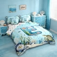 thumbnail image 2 of Erosebridal Initial Alphabet E 7-Piece Twin Bedding Sets,Ocean Animal Axolotl Bedding Comforter Set For Kids Boys,Reversible, 2 of 7