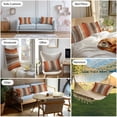 thumbnail image 6 of Burnt Orange Brown Outdoor Pillow Covers, Waterproof Decorative Throw Pillowcases Set of 2, Farmhouse Vintage Wooden Couch Cushion Cases with Zipper for Outside Patio Garden Sofa 20"x12", 6 of 9