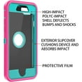 thumbnail image 3 of I-HONVA For iPhone SE 2020 Case,3-Layer Military Grade Drop Protection Anti-Slip Bumper Rugged Shockproof Dustproof Protection 4.7 inch Phone Case,Pink Turquoise, 3 of 7