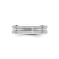 thumbnail image 3 of Ladies or Mens 14K White Gold 6mm Fancy Satin Brush Wedding Band Ring for Men, 3 of 5