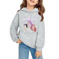 thumbnail image 2 of Moonsky Sudadera con capucha y cordón HUNTRX, estampado de grupo de chicas coreanas, jersey corto, suave y cómodo, top de manga larga para primavera y otoño. Gris 110, 2 of 5