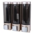 thumbnail image 2 of Tarente 3x 200ml Manual Soap Dispenser Wall?Mounted Three Chamber Shampoo Box Shower Gel Container, 2 of 8