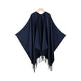 thumbnail image 2 of Inglocry Pashmina Shawl Wraps Women Knitted Shawls and Wraps Cardigan Cape Wool Shoulder Top Sweater Shawl Scarf 2025 Navy, 2 of 3