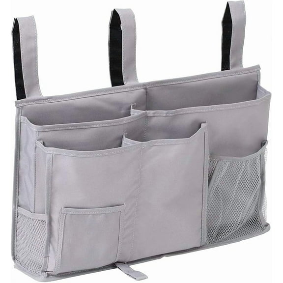 Bedside Caddy, Hanging Storage Bag Holder Beside Organizer with 8 Pockets for Bunk Dorm Rooms and Hospital Bed Rails