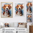 thumbnail image 4 of Designart "Blissful Beagle III" Animals Dog Floater Framed Canvas Art Print, 4 of 5