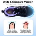 thumbnail image 3 of AOV Women Wide Walking Shoes with Arch Support Tennis Sneakers for All-day Comfort Size 10 BlackPurple, 3 of 6