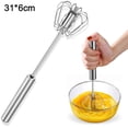 thumbnail image 2 of Egg Beater Hand: Hand Semi Automatic Egg Whisk, Stainless Steel Hand Push Egg Beater Manual Blender for Home Kitchen Tool Blending, Whisking, Beating & Stirring, 2 of 5