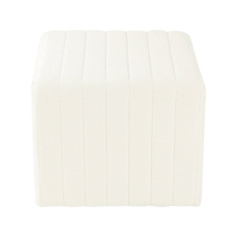 HomePop Modern Channel Ottoman, Cream Boucle - Walmart.com