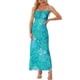 thumbnail image 1 of Vestidos de impresión floral bohemios de INSPIRE CHIC para mujeres, vestido maxi sin mangas con tirantes de espagueti S azul verde, 1 of 6