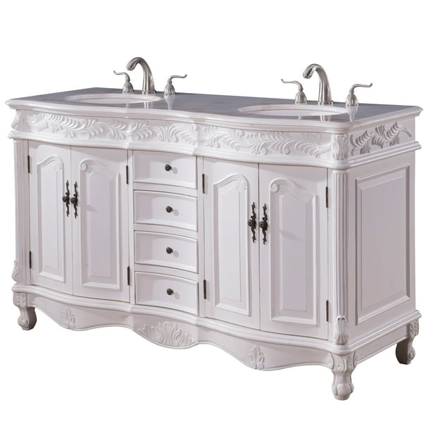 Elegant Lighting Vf1049 Windsor 60" Wide Vanity Set Off White