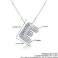 thumbnail image 3 of Z ZACHÉ Bubble Initial Necklace 18K White Gold Plated - Dainty Cubic Zirconia for Women - Silver Letter E, 3 of 6