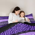 thumbnail image 5 of Homewish Leopard Zebra Print Full Size Comforter Sets 3-Piece for Boys Girls,Geometric Plaid Grid Bedding Comforter Set,Abstract Animal Stripes Lightweight Bedding Sets,Breathable Home Decor, 5 of 8