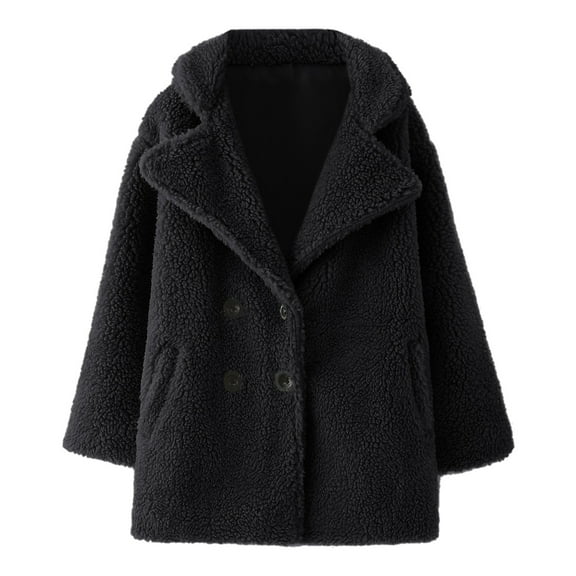 Toddler Girls Faux Fu𝐫 Te𝐝dy Long Coat Kids Winter Fleece Jacket Thick Warm Outwear Windproof Clothes Infant Baby Clothes