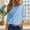 Blue, variant on Ayolanni Trendy T Shirts for Women Striped Going Out 3/4 Sleeve Scoop Neck Blouse Fitted Ladies Shirts Tops for Women Green L