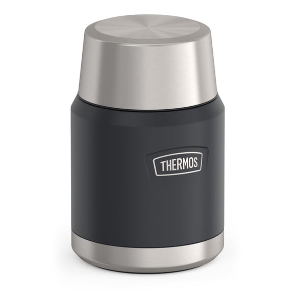 THERMOS , Série Icône, Pot Alimentaire sous Vide en Acier Inoxydable de 16 Onces, Granit