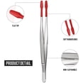 thumbnail image 2 of 2 Pieces of Rubber Tip PVC Silicone Tweezers Tool-Red, 2 of 5