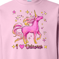 thumbnail image 3 of Inktastic I Love Unicorns Pink and Yellow Adult Sweatshirt, 3 of 4