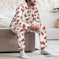 thumbnail image 7 of Salouo Hand Drawn Watermelon Print Button-Front Long Sleeve Pajama Set for Men, Soft 2Pjs Men's Long Sleeve Sleepwear-Large, 7 of 7