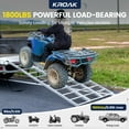 thumbnail image 2 of KROAK Aluminum Loading Ramps 1800Lbs Max, Tri-Fold Powerspots Ramps for Pickup Trucks Bed, Trailers Ramp with Load Straps for Motorcycles, ATV/UTV, Lawn mowers, Tractors, 77" L x 54" W, 1Pc, 2 of 5