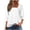 White, variant on Loopsun Womens Fall Tops Plus Size, 3/4 Sleeve T Shirts for Women, Women's Fashion Casual Solid 3/4 Sleeve T-shirt Button Tops Black, XXL