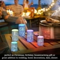 thumbnail image 7 of Christmas Blue Snowflakes Flickering Flameless Candles Battery Operated with Remote Timer LED Pillar Candles Set of 2, 7 of 7