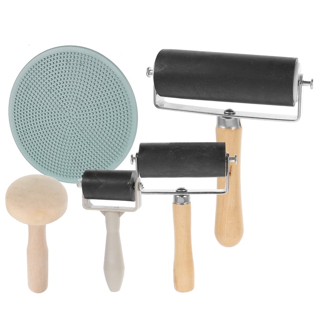 MasteelfCA 1 Ensemble de Rouleau Portable pour Brayer pour Impression Colle Rouleau Applicateur d'Encre Peinture Rouleau d'Encre