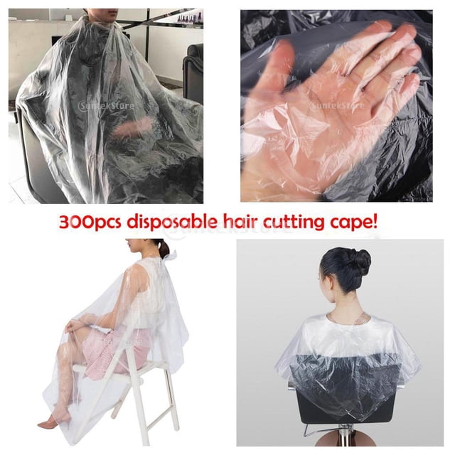 300pcs capa de cabellero desechable vestidos de salón en hogar unisex capas de peluquero babero shamjiam Capa de corte de pelo desechable