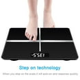 thumbnail image 3 of 180kg/396lb Digital Bathroom Scale Toughened Glass Electronic Weight Scale Black, 3 of 7
