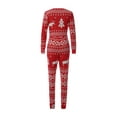 thumbnail image 3 of Women Christmas One Piece Jumpsuit Long Sleeve Hoodies Bodysuit Deer Snowflake Print with Zipper Up Loungewear, 3 of 9