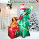 thumbnail image 2 of Árbol de Navidad inflable FunFanso de 6 pies con Papá Noel y perro, 2 of 6