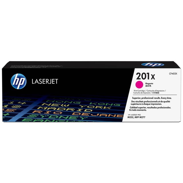 Cartucho de tóner HP 201X Magenta Alto rendimiento Laserjet Original CF403X