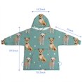 thumbnail image 7 of Chihuahua and Footprints Blanket Hoodies for Kids 6-13YR Oversize Wearable Blanket Hoodies for Boys Girls Teens, 7 of 7