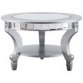 thumbnail image 4 of Bowery Hill Table Basse Ronde Miroir avec Étagère, Argent Mat, 4 of 9