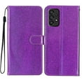 thumbnail image 6 of For Samsung A32 5G Case Bling Glitter Shiny Magnetic Closure Luxury PU Leather RFID Blocking Wallet Card Holder Hand Strap Folio Kickstand Flip Case Women Girls For Samsung Galaxy A32 5G, Purple, 6 of 7