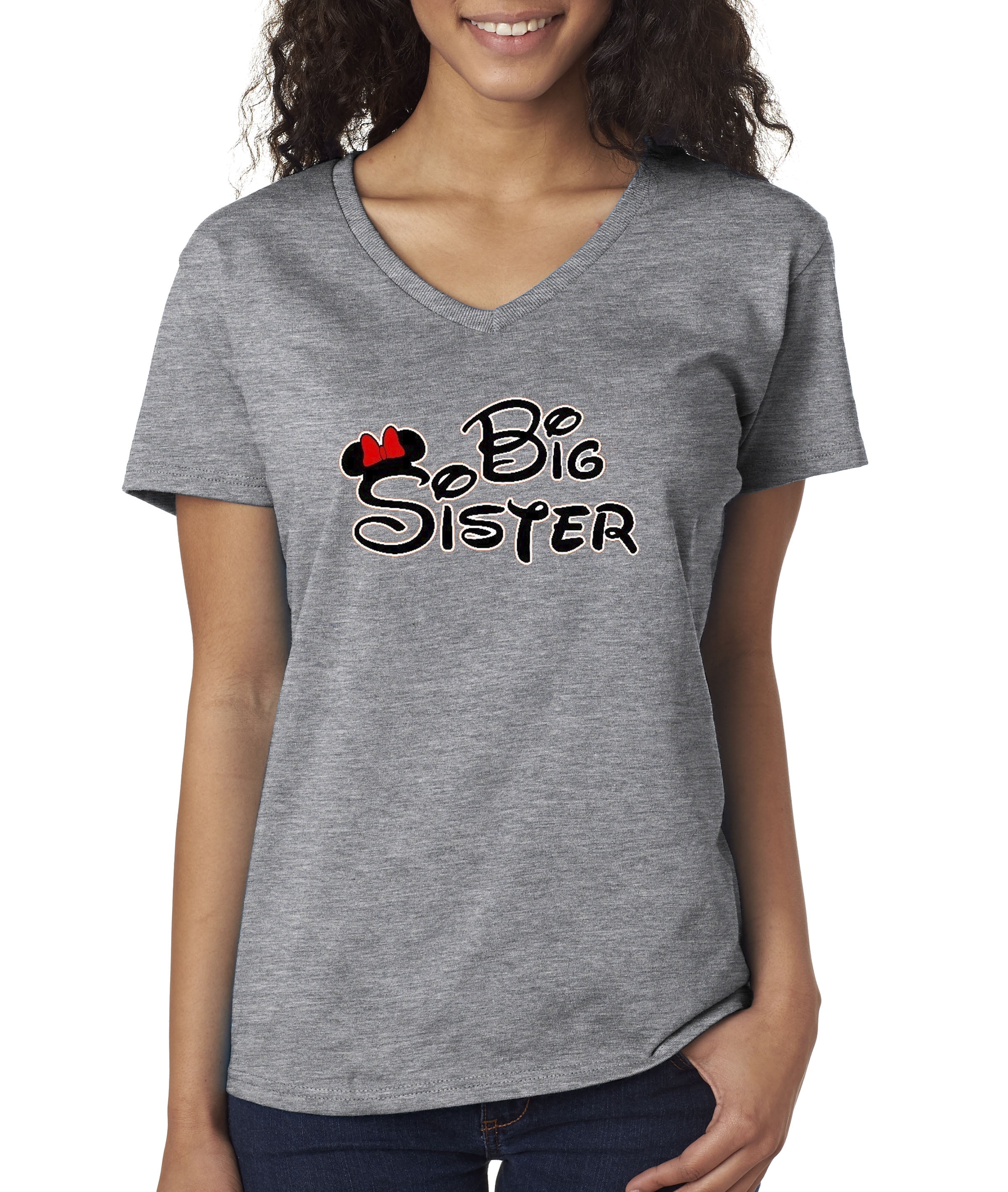 V-Neck T-Shirt Mickey Mouse Big Sister 
