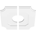 thumbnail image 4 of Ekena Millwork CMP16LE2-05000 16 in. OD x 5 in. ID Square Locke Architectural Grade PVC Contemporary Ceiling Medallion - 2 Piece, 4 of 4