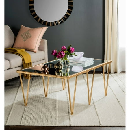 Gold Antique Coffee Table - Safavieh Arlene Coffee Table, Antique Gold Leaf