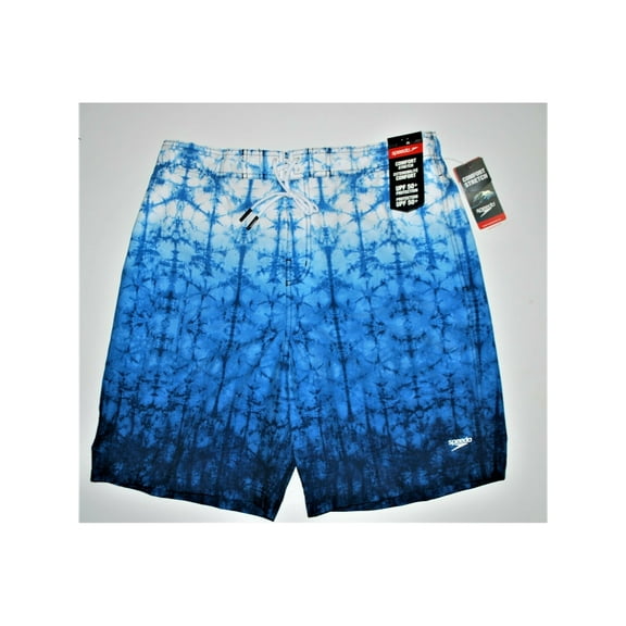 Speedo Mens Blue Active Athletic Fit Swim Trunks M,Male