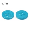 thumbnail image 3 of Uxcell 50Pcs 18L Sewing Buttons 15/32"(11.5mm) Resin Round Flat 4-Hole Craft Buttons for Sewing Clothing DIY, Blue, 3 of 5