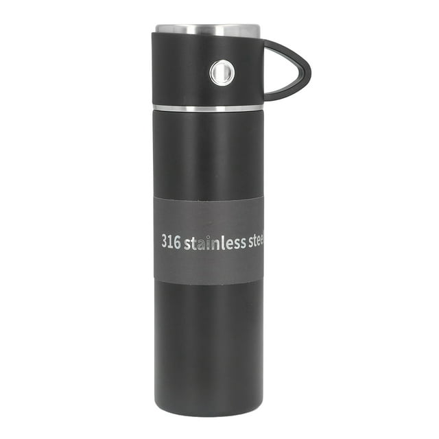 Vacuum Cup, Insulation Stainless Steel Vacuum Flask For Outdoor For Car Black