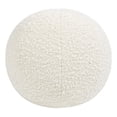 thumbnail image 1 of Luna Coussin Rond 12 Pouces Boule d'Accent Ivoire Blanc Boucle, 1 of 5