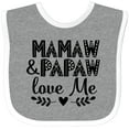 thumbnail image 3 of Inktastic Mamaw and Papaw Love Me Grandchild Boys or Girls Baby Bib, 3 of 4