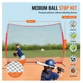 thumbnail image 2 of Barricade Backstop Net 12x9ft, Ball Sports Barrier Netting, Portable Practice Net with Carry Bag, Baseball Softball Lacrosse Soccer Training Protection, 2 of 7