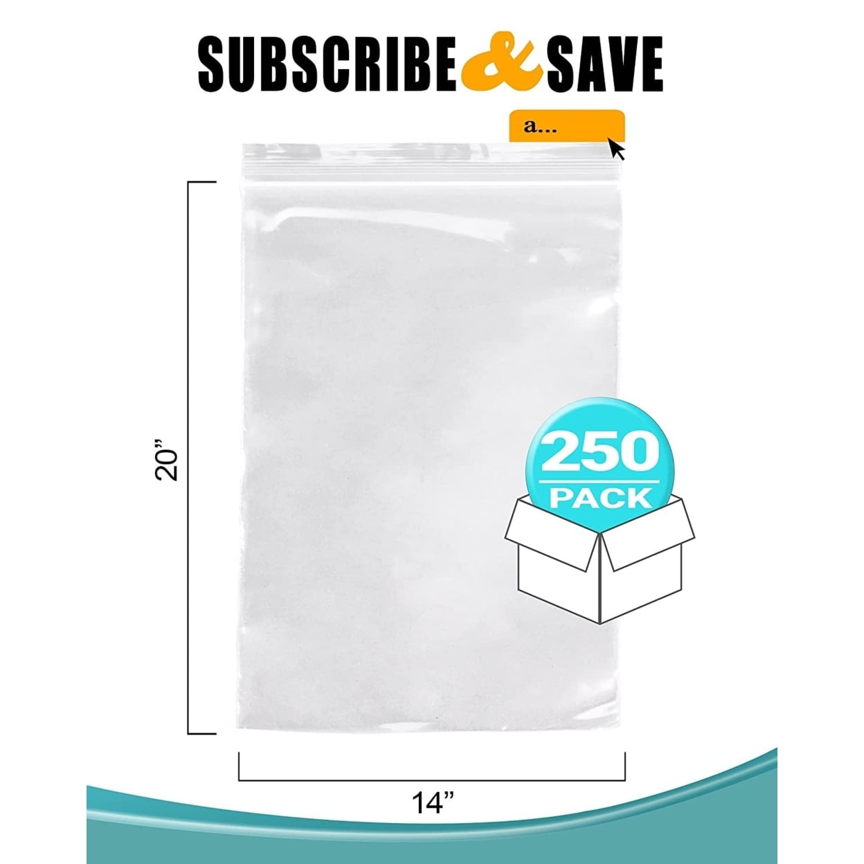 14x22 Poly Bags - Clear - w/Holes