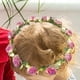 thumbnail image 3 of Corona floral tocado corona de flores diadema niñas, corona de pelo flor creativa Rosa, 3 of 8