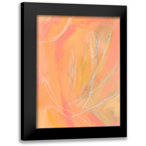 Moore, Regina 12x14 Black Modern Framed Museum Art Print Titled - Peach Bliss II